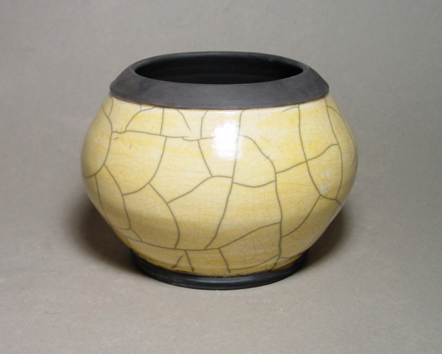 Raku Bowl: Local clay, raku glaze