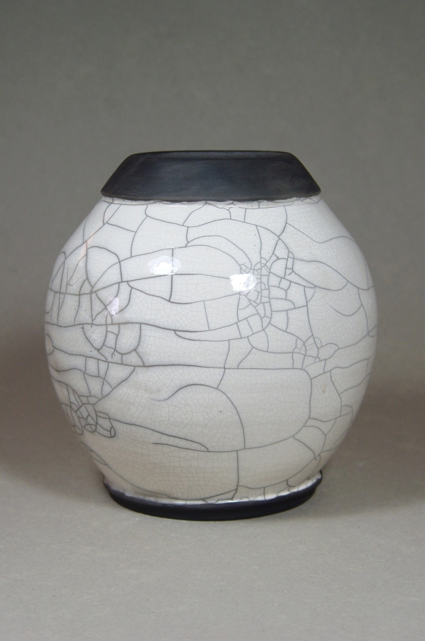 Raku Jar: Local clay, raku glaze