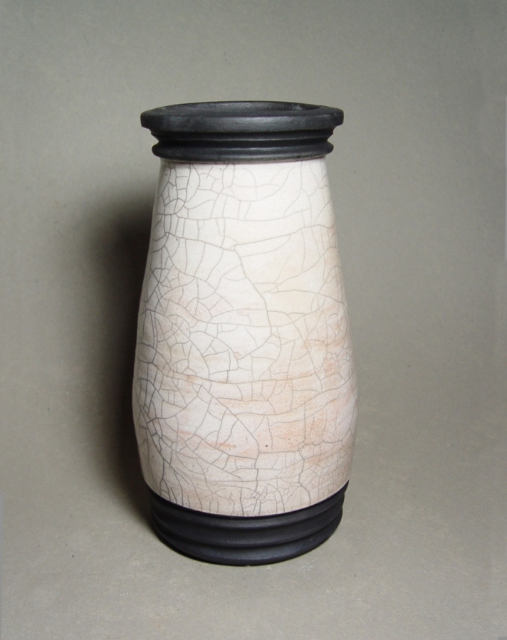 Raku Vase: Local clay, raku glaze