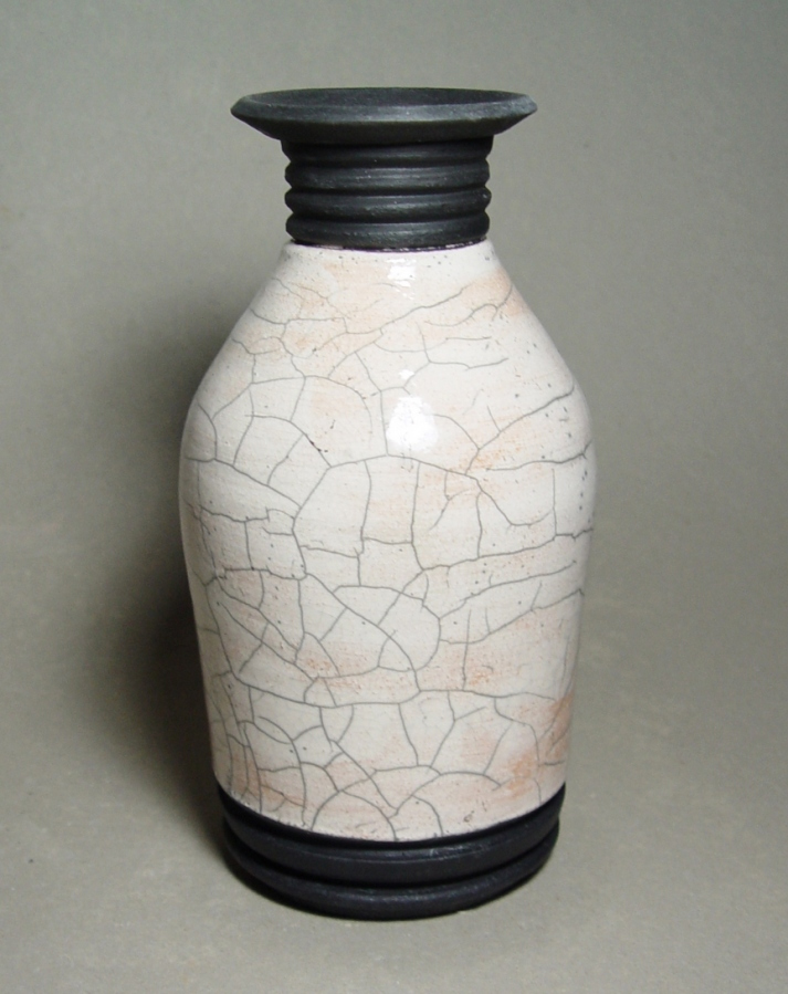 Raku Vase: Local clay, raku glaze